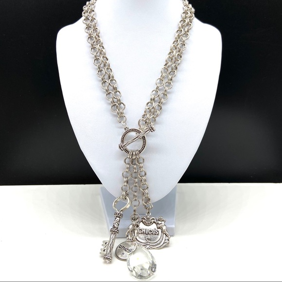 Chico's Jewelry - Chico’s Necklace Lariat Chain Skeleton Key Cherub